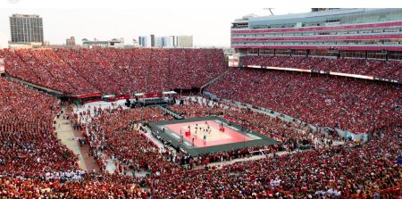 Nebraska volleyabll 93000 fans.JPG
